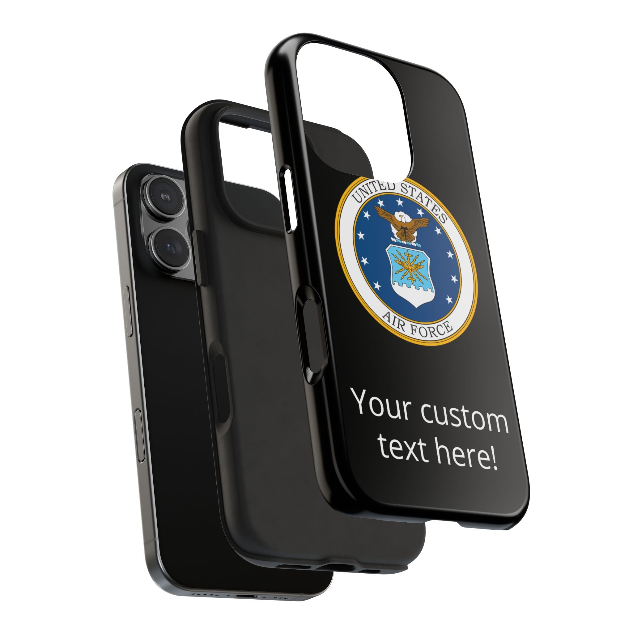 USAF Tough Phone Case — Personalized United States Air Force Emblem
