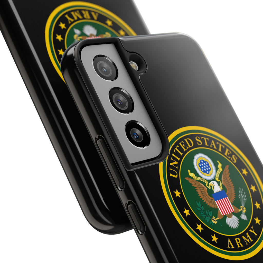 Army Emblem Tough Phone Case — Custom Text Military iPhone Cover