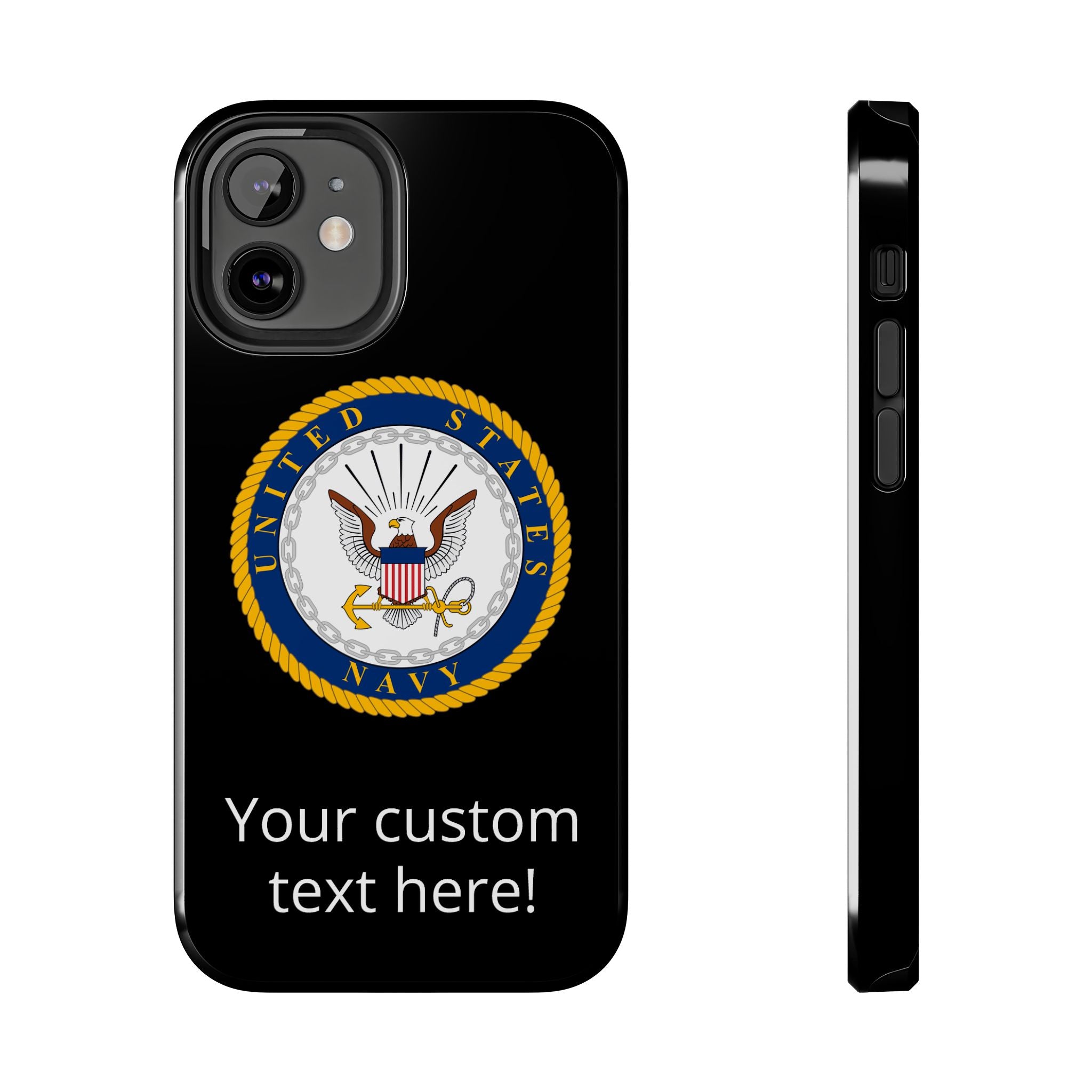 Navy Seal Emblem Tough Phone Case — Custom Text Military iPhone Cover
