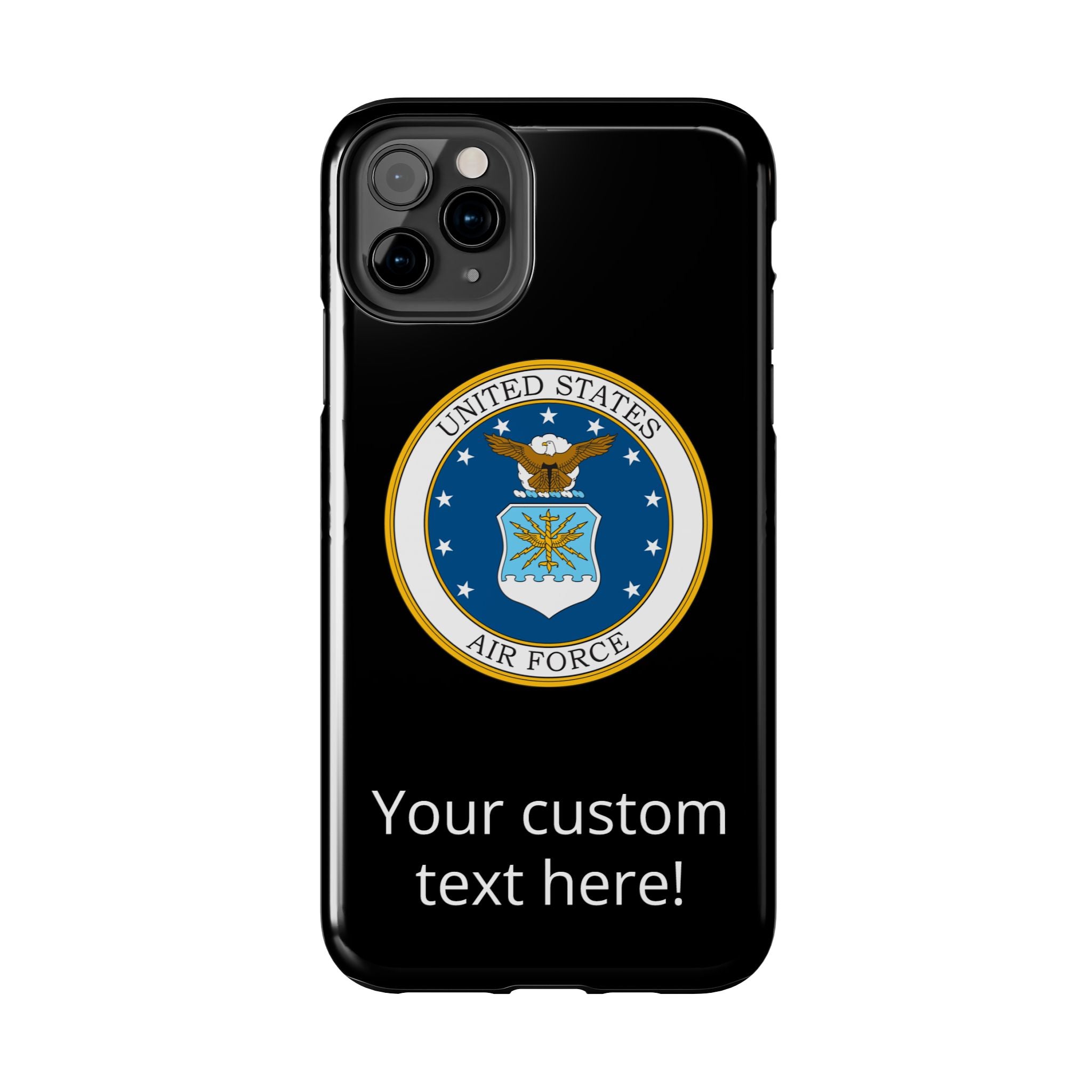 USAF Tough Phone Case — Personalized United States Air Force Emblem