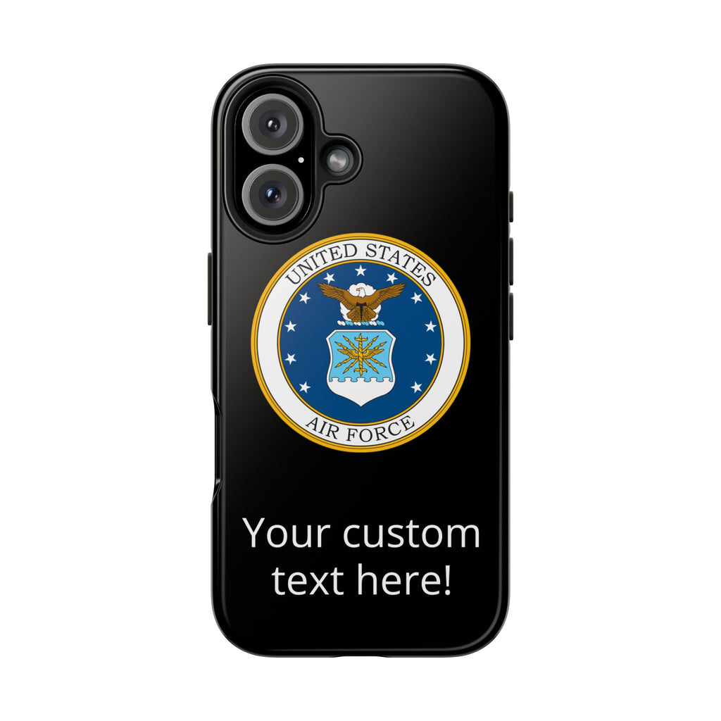 USAF Tough Phone Case — Personalized United States Air Force Emblem
