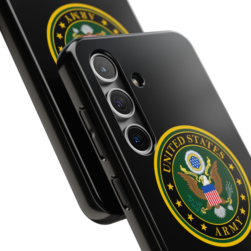 Army Emblem Tough Phone Case — Custom Text Military iPhone Cover