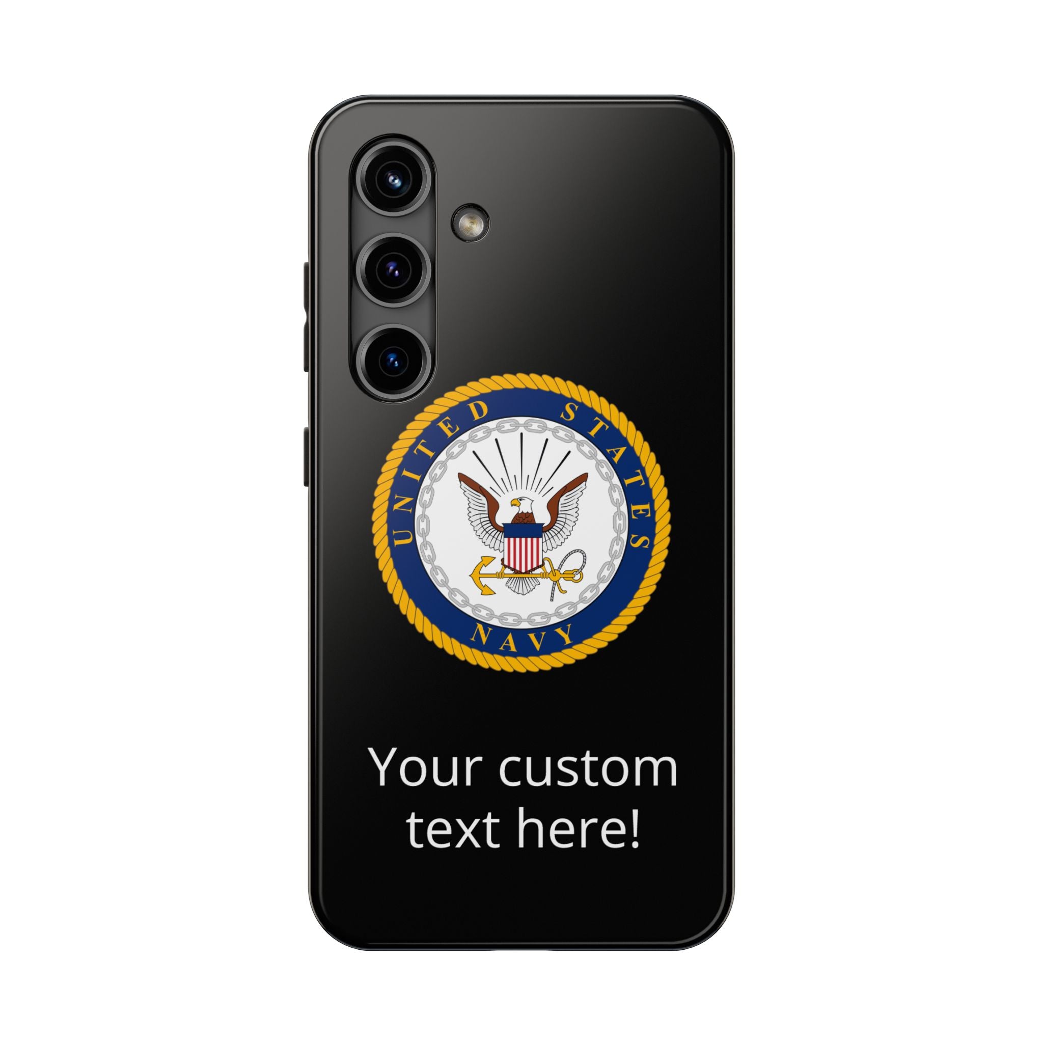 Navy Seal Emblem Tough Phone Case — Custom Text Military iPhone Cover