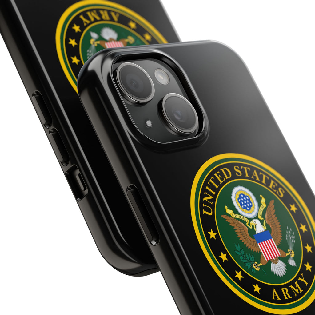 Army Emblem Tough Phone Case — Custom Text Military iPhone Cover