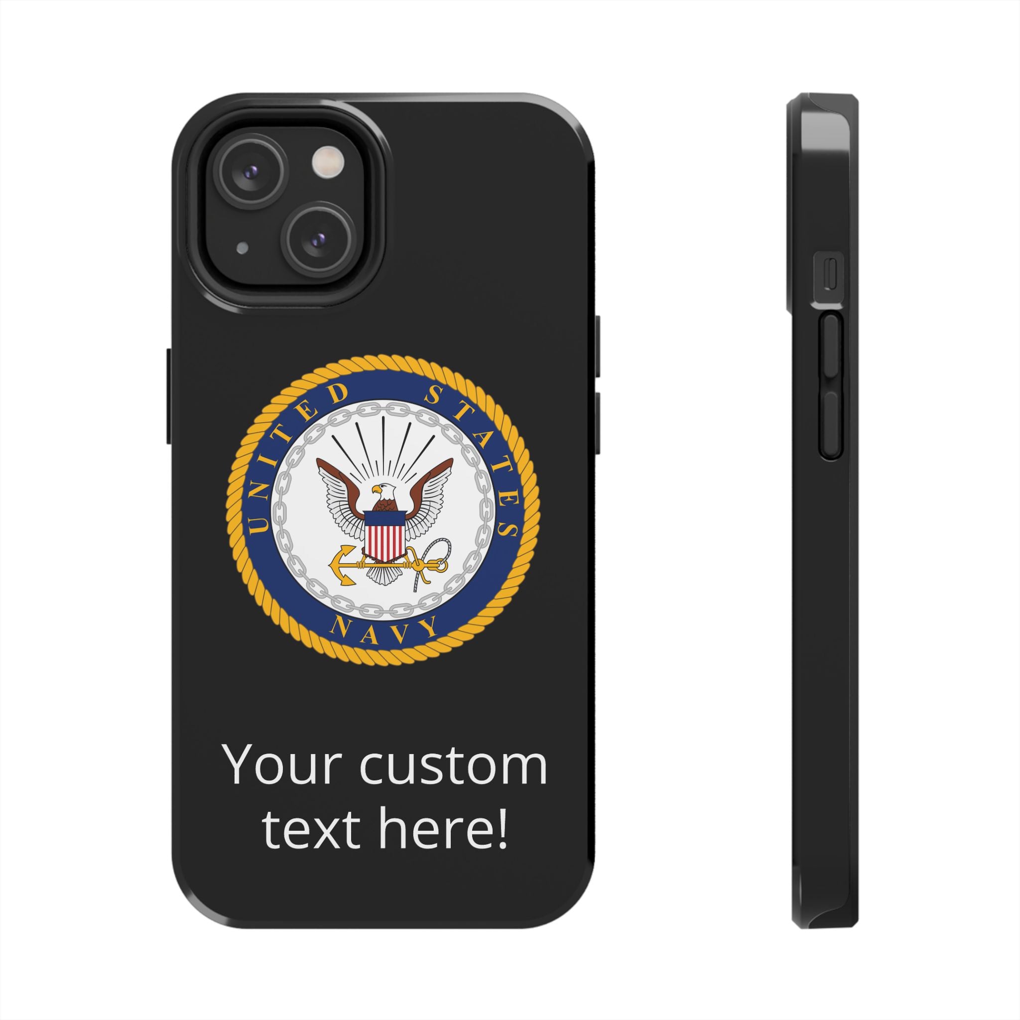 Navy Seal Emblem Tough Phone Case — Custom Text Military iPhone Cover