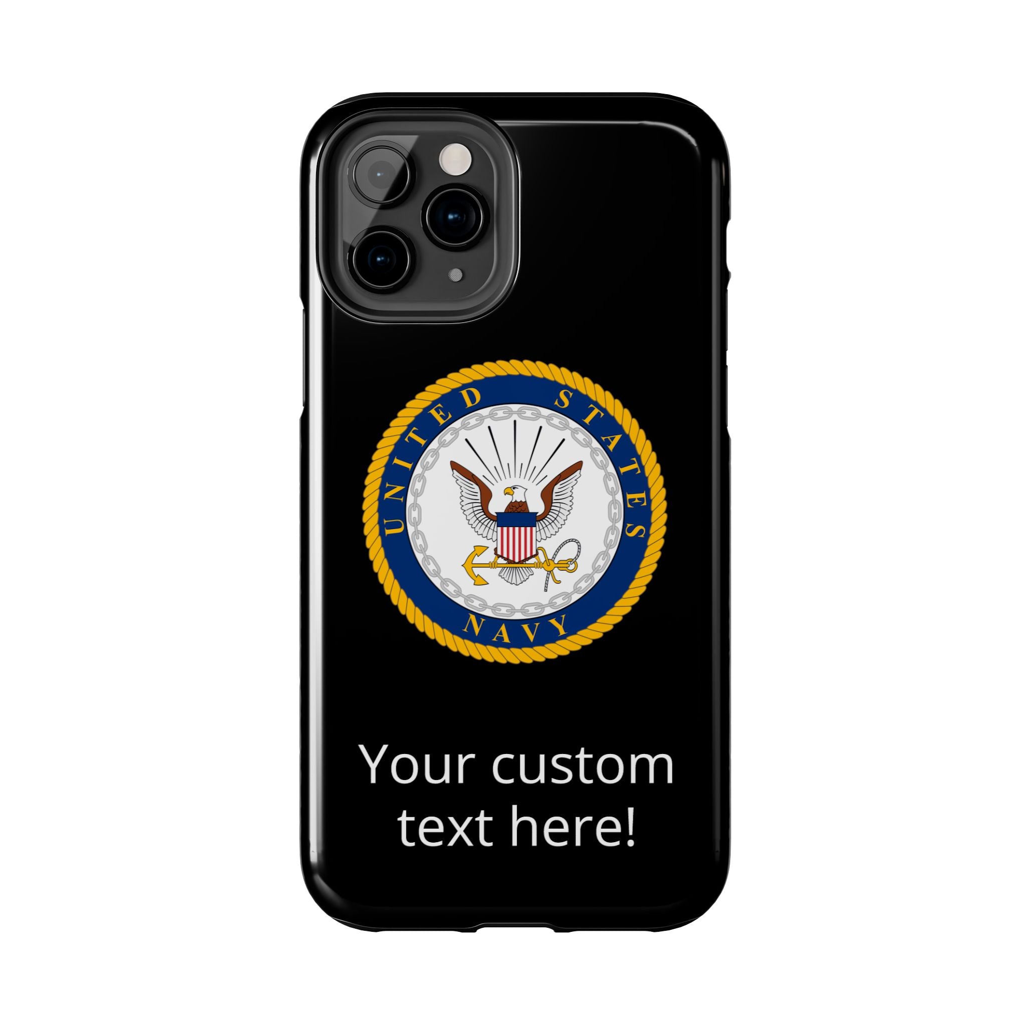 Navy Seal Emblem Tough Phone Case — Custom Text Military iPhone Cover