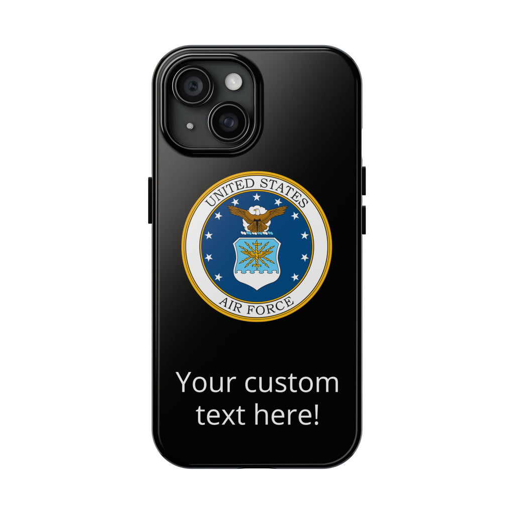 USAF Tough Phone Case — Personalized United States Air Force Emblem