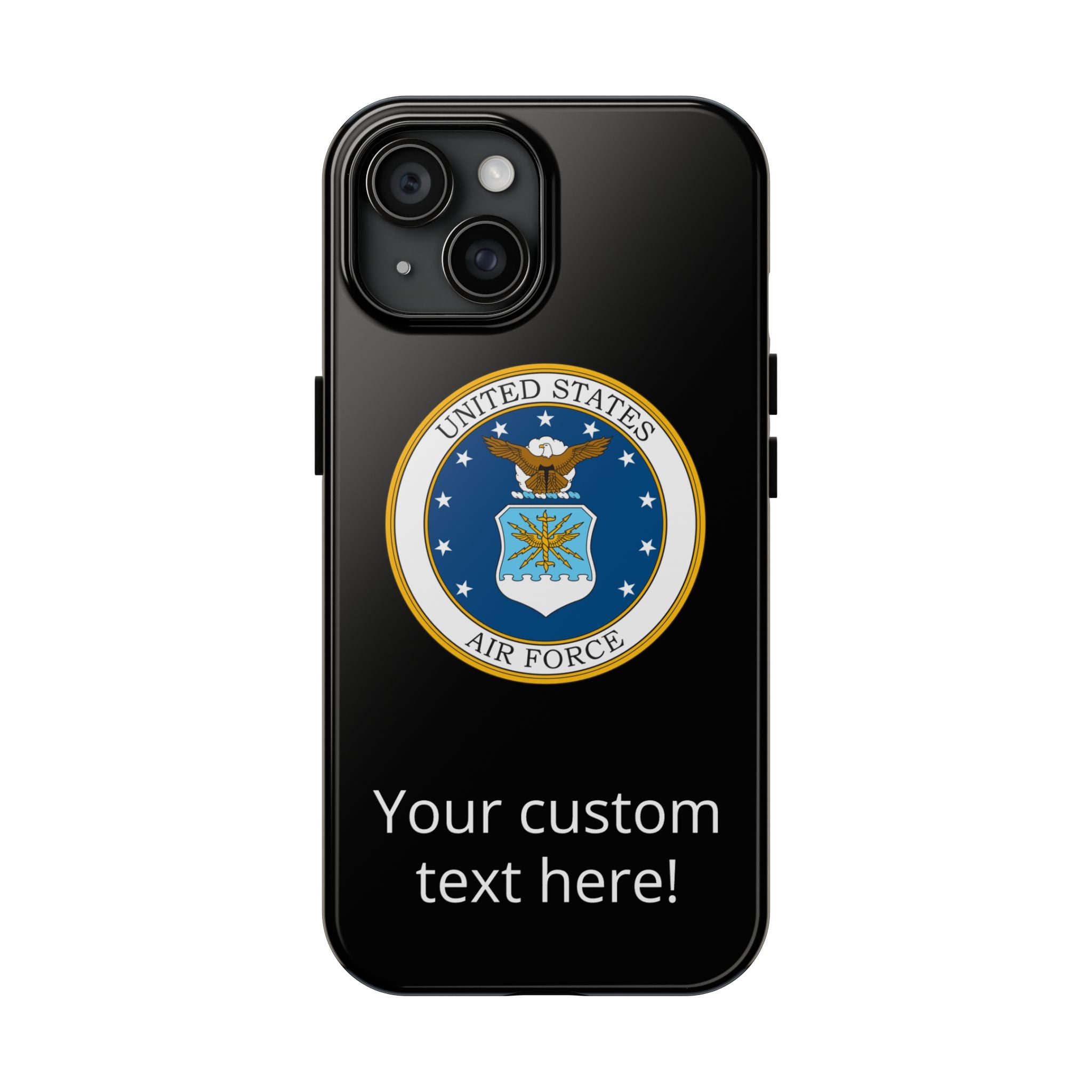 USAF Tough Phone Case — Personalized United States Air Force Emblem