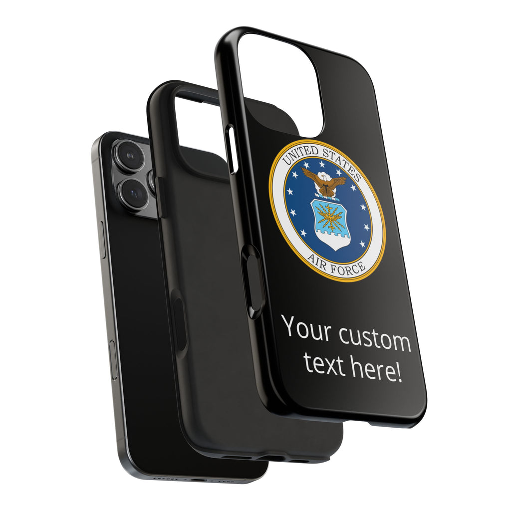 USAF Tough Phone Case — Personalized United States Air Force Emblem