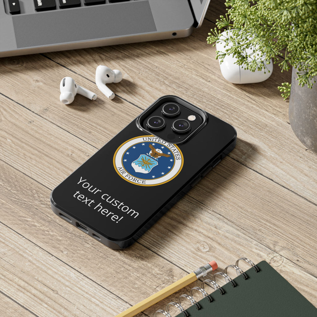 USAF Tough Phone Case — Personalized United States Air Force Emblem