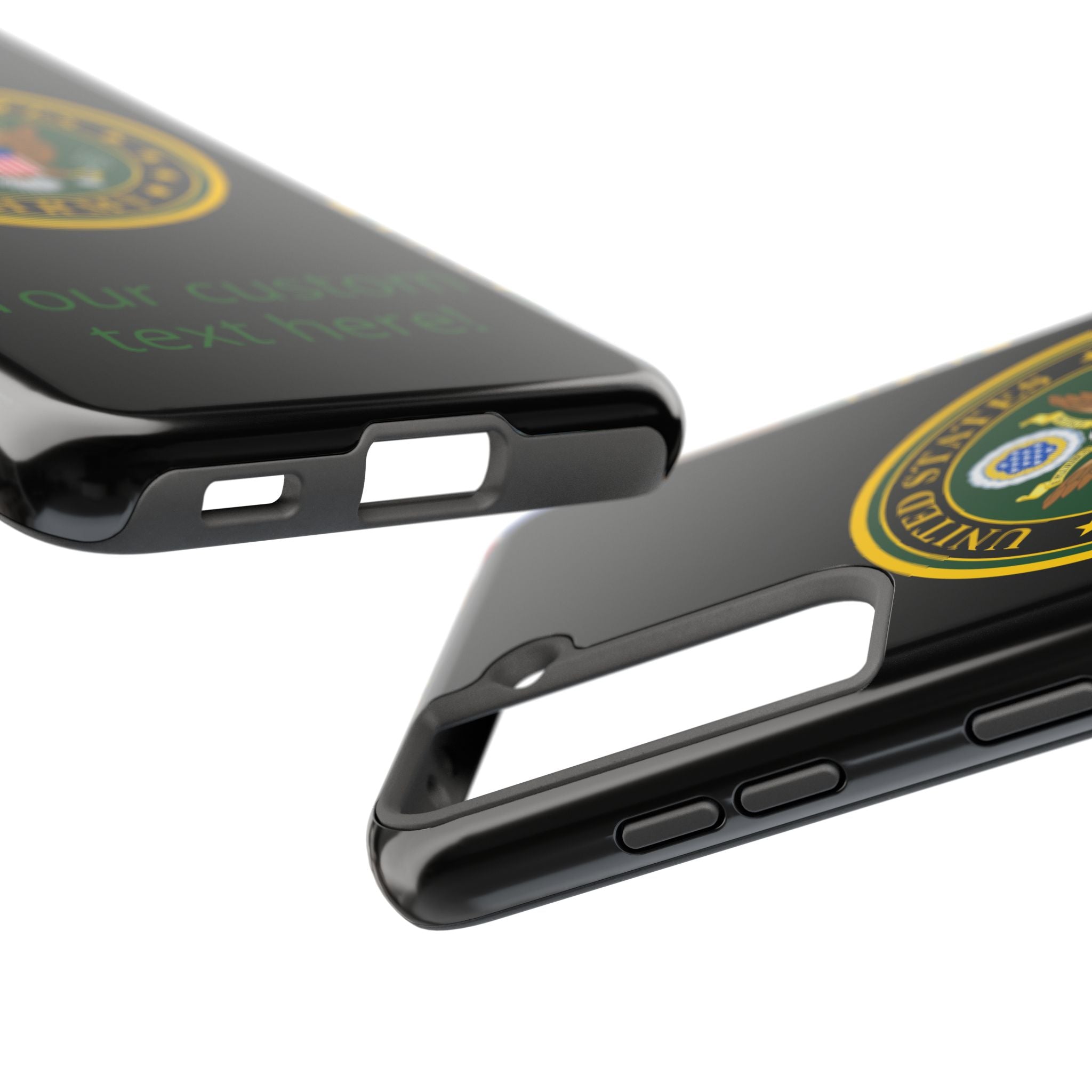 Army Emblem Tough Phone Case — Custom Text Military iPhone Cover