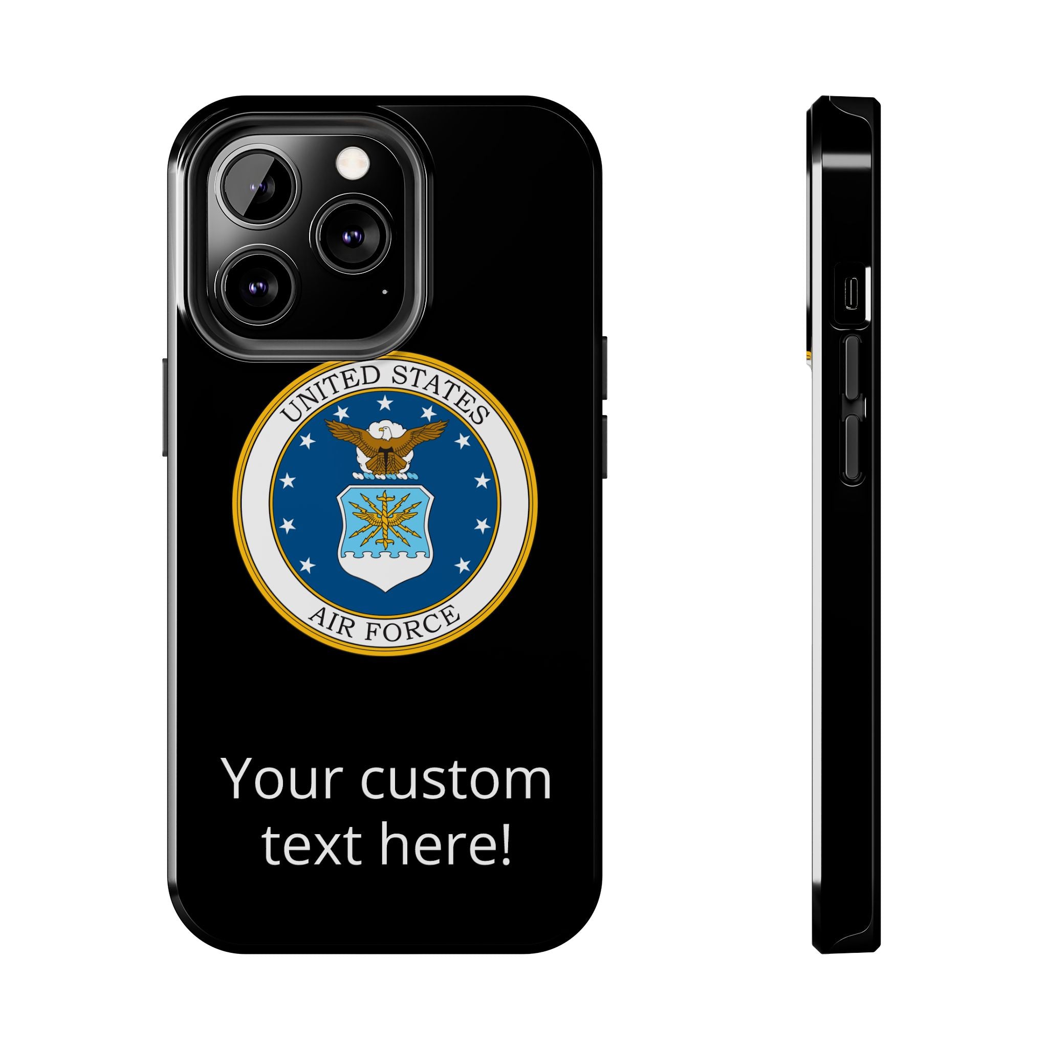 USAF Tough Phone Case — Personalized United States Air Force Emblem
