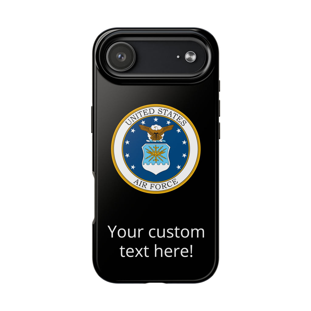 USAF Tough Phone Case — Personalized United States Air Force Emblem