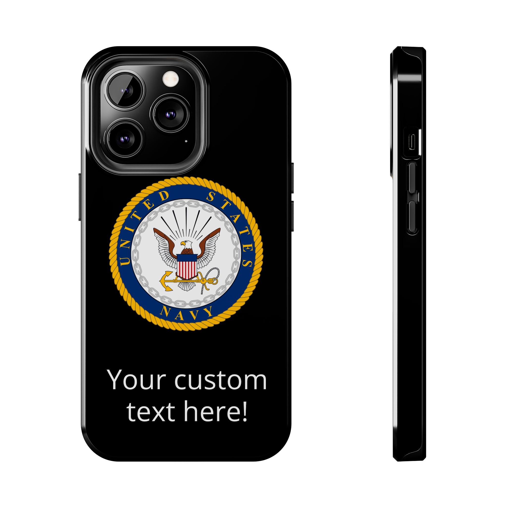 Navy Seal Emblem Tough Phone Case — Custom Text Military iPhone Cover