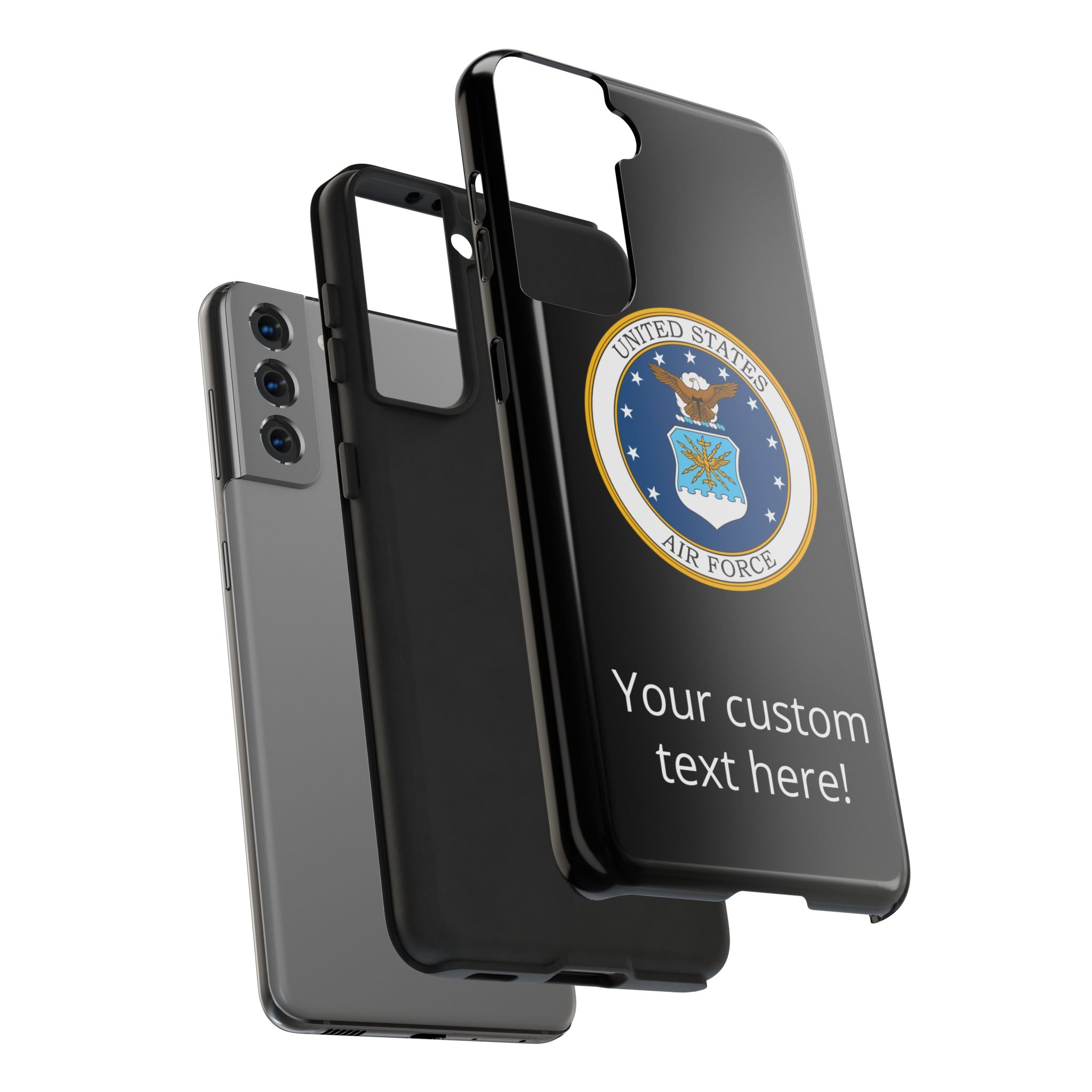 USAF Tough Phone Case — Personalized United States Air Force Emblem